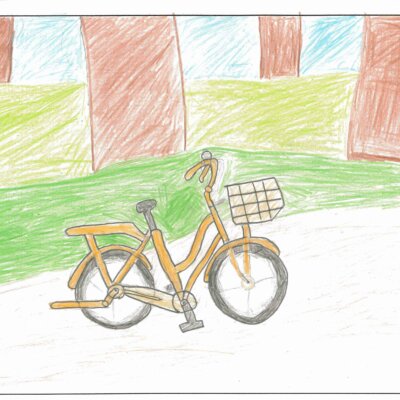 じてん車だけの風けい 倶知安町立倶知安小学校