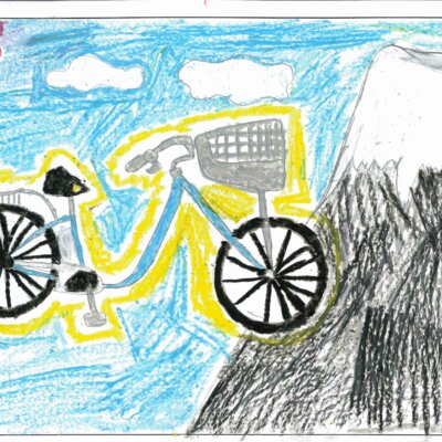 ようてい山と自てん車 ニセコ町立近藤小学校