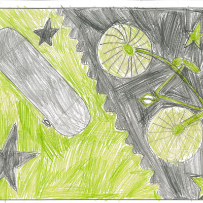 ニセコ小学校 スケ ボー 自てん車