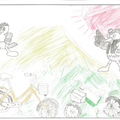 ニセコ小学校 山と自転車